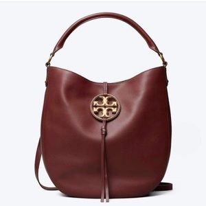 Tory Burch Large Leather Hobo Tote Bag